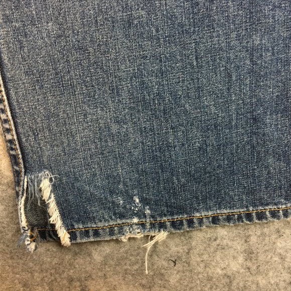 GAP Jeans 33x32 Mens Dark Wash Relaxed Straight 100 Cotton Solid Zip Fly Blue - Picture 10 of 15